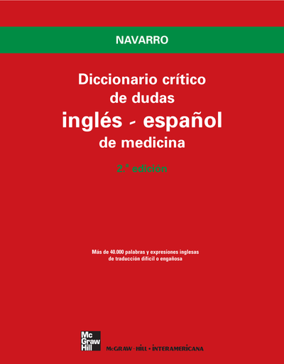 Diccionario crítico de dudas inglés-español de medicina
