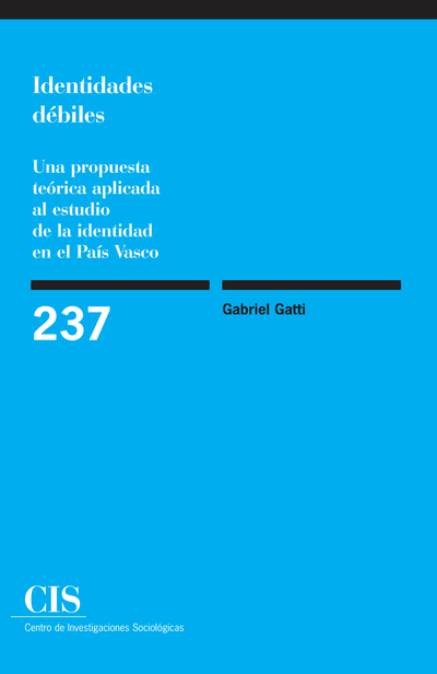Identidades débiles: una propuesta teórica aplicada al estudio de la identidad en el PaÃs Vasco (Colección MonografÃas, 237)