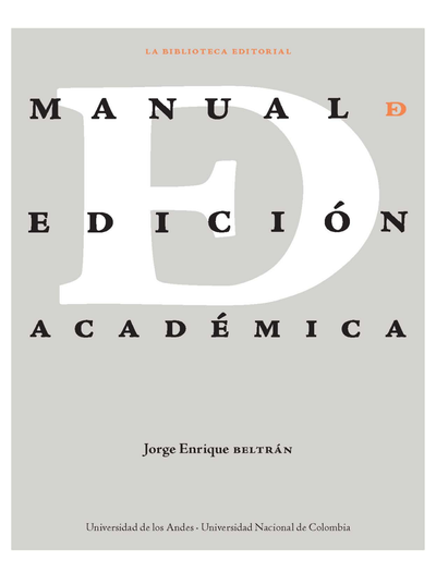 Manual de edición académica