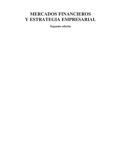Mercados financieros y estrategia empresarial