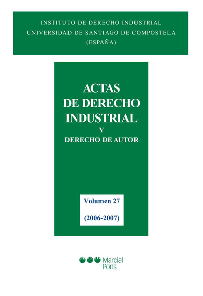 Actas de Derecho Industrial y Derecho de Autor XXVII