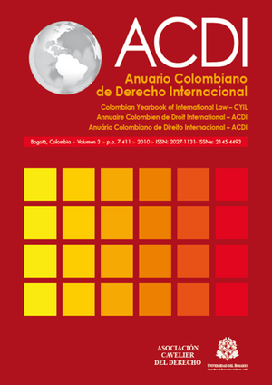 ACDI: Anuario Colombiano de Derecho Internacional 3 Especial