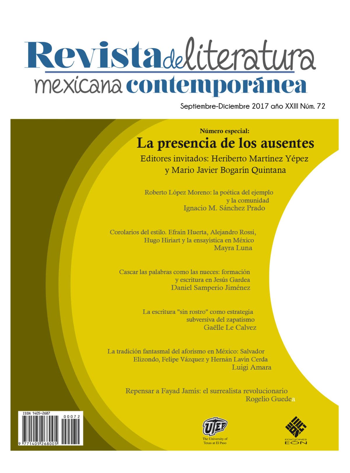 Revista de Literatura Mexicana Contemporánea (72)