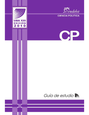 Ciencia Política: guía de estudio