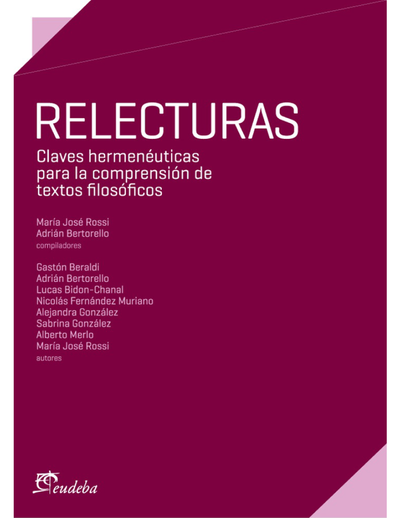 Relecturas: claves hermenéuticas para la comprensión de textos filosóficos