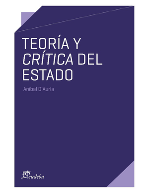 Teoría y crítica del estado