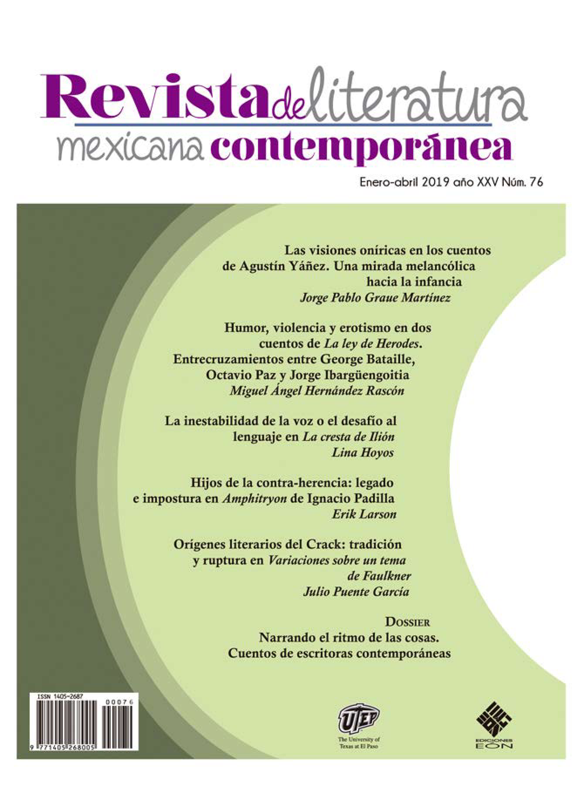 Revista de Literatura Mexicana Contemporánea (76)