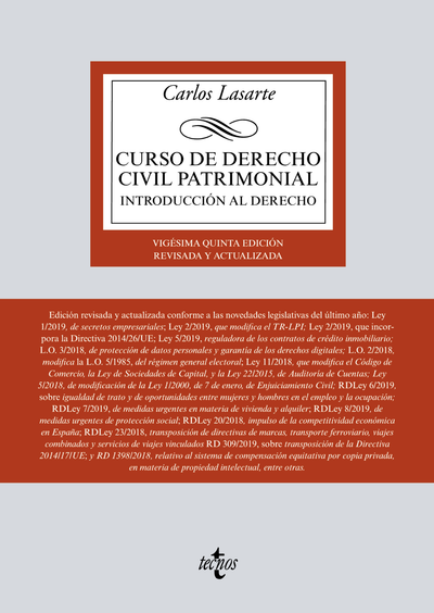Curso de derecho civil patrimonial: introducción al derecho