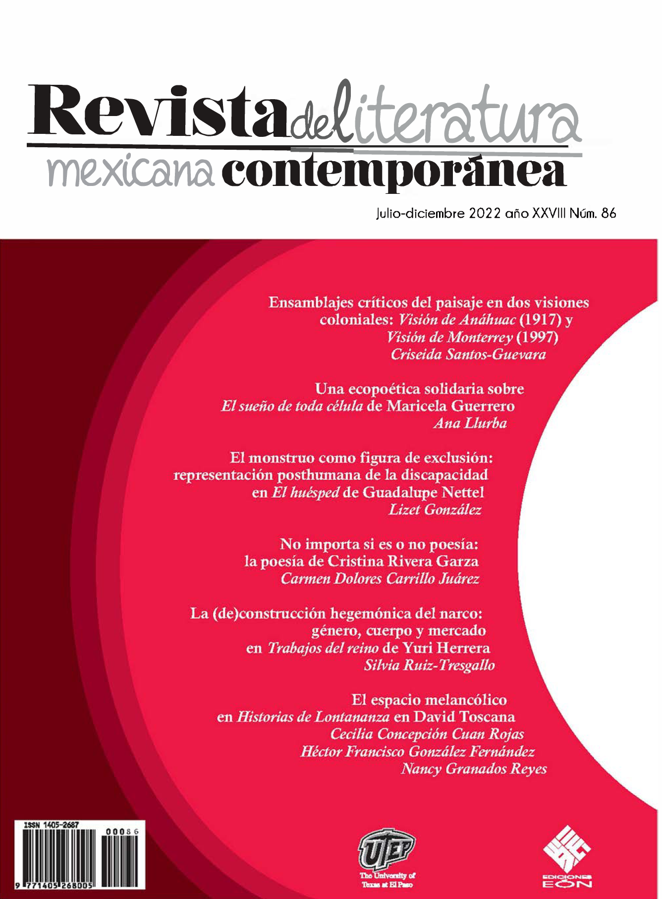 Revista del Literatura mexicana contemporánea (86)
