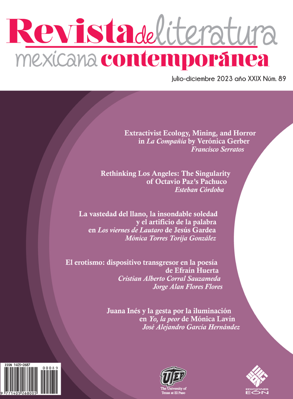 Revista del Literatura Mexicana Contemporánea (89)