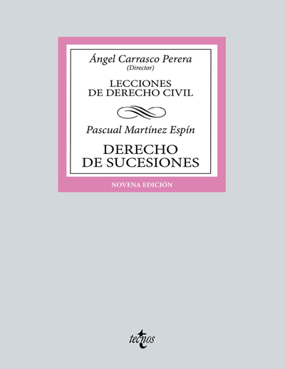 Derecho de sucesiones: lecciones de Derecho Civil