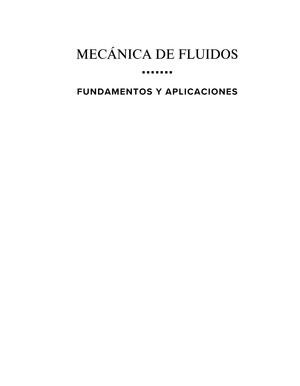 Mecánica de fluidos: fundamentos y aplicaciones