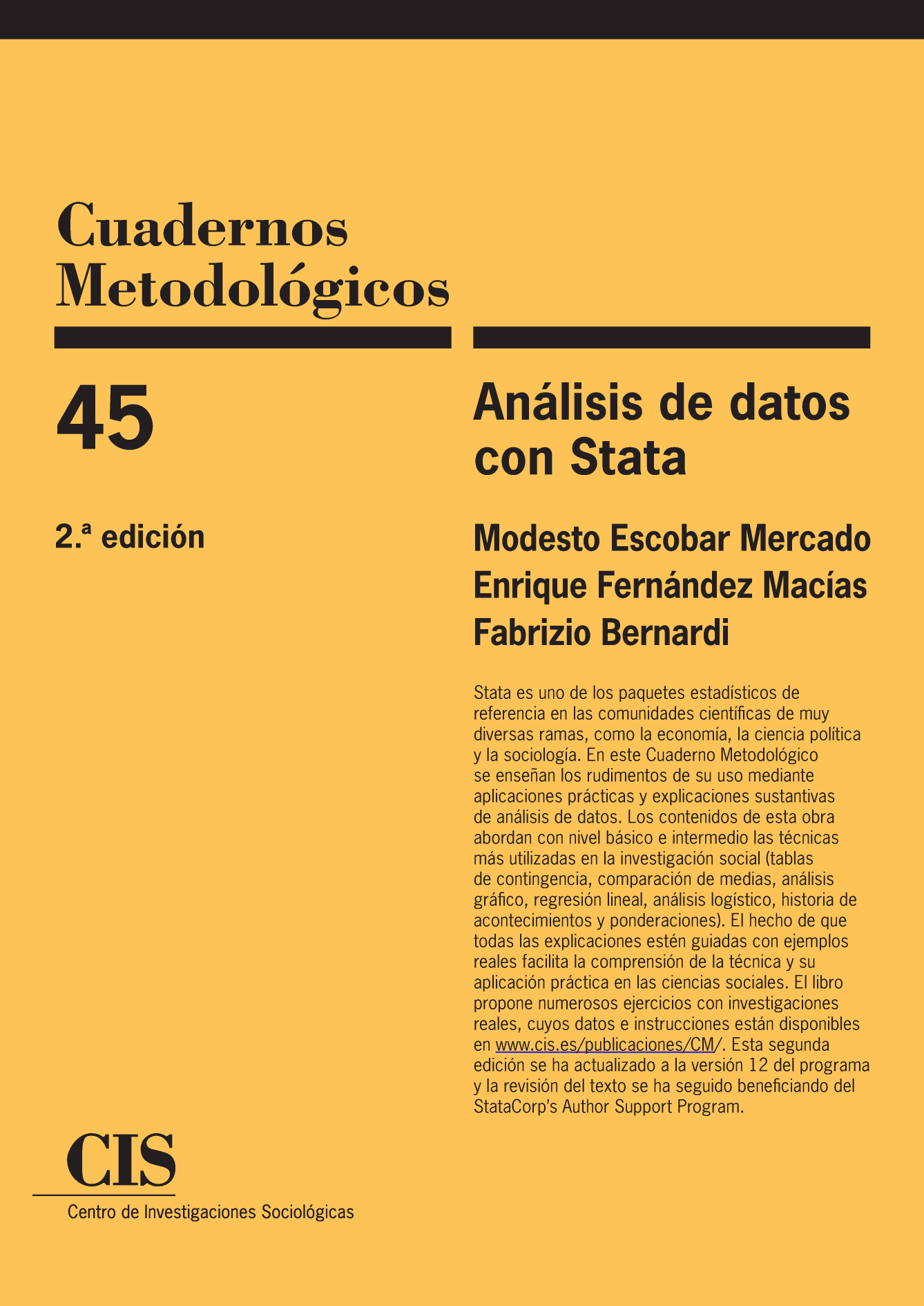 Análisis de datos con Stata  (Colección Cuadernos Metodológicos, 45)