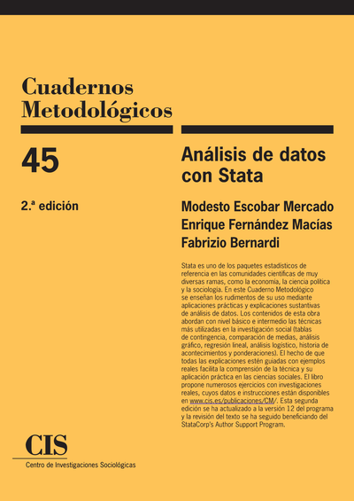 Análisis de datos con Stata  (Colección Cuadernos Metodológicos, 45)