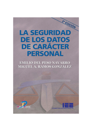 La seguridad de los datos de carácter personal