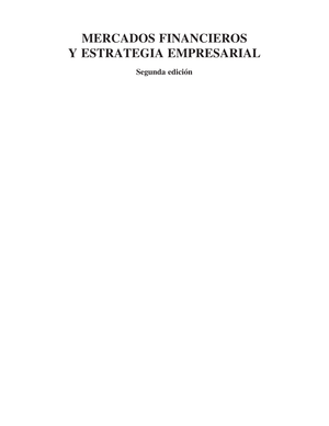 Mercados financieros y estrategia empresarial